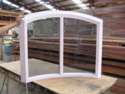 Various custom timber elements and components during fabrication in the Marrickville Joinery workshop, illustrating the breadth of work undertaken. Timber Components in Workshop Production