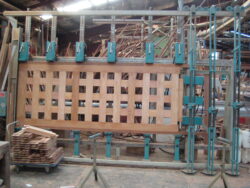 Custom decorative timber lattice screen panel with a geometric grid pattern, handcrafted by Marrickville Joinery for use as garden screens, privacy screens, or architectural feature elements. Decorative Timber Lattice Screen Panel