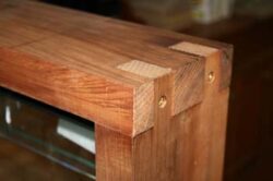 Close-up of precision timber joinery showing a corner joint or edge profile crafted to exacting standards at Marrickville Joinery. Precision Timber Joinery Detail