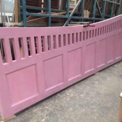 Pink painted slatted balustrade or fence rail sections, suitable for heritage verandas or staircases. Painted Slatted Balustrade Sections