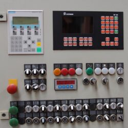 Electronic touchscreen control panel for a CNC woodworking machine used in the Marrickville Joinery workshop.