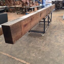 Extended long timber workbench or refectory-style table, showing the craftsmanship applied to furniture and bench-making at Marrickville Joinery.