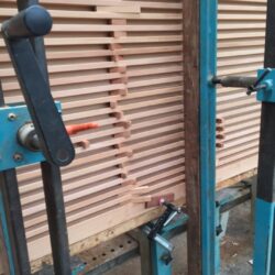 Timber double door featuring louvred ventilation panels, combining heritage aesthetics with practical airflow — ideal for Australian climates.